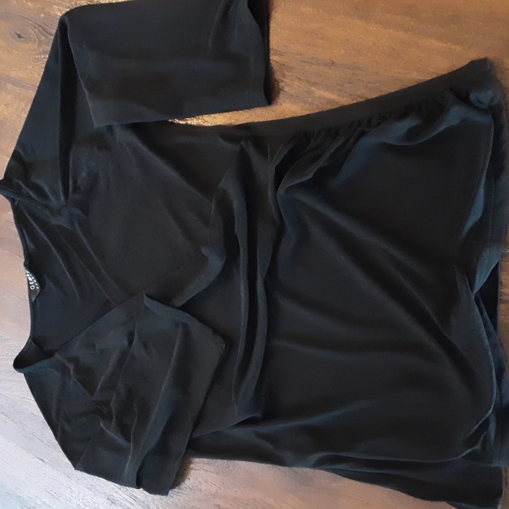 George Black Stretch Wrap Top